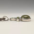 Vintage green serpentine and sterling silver pendant with sterling silver necklace